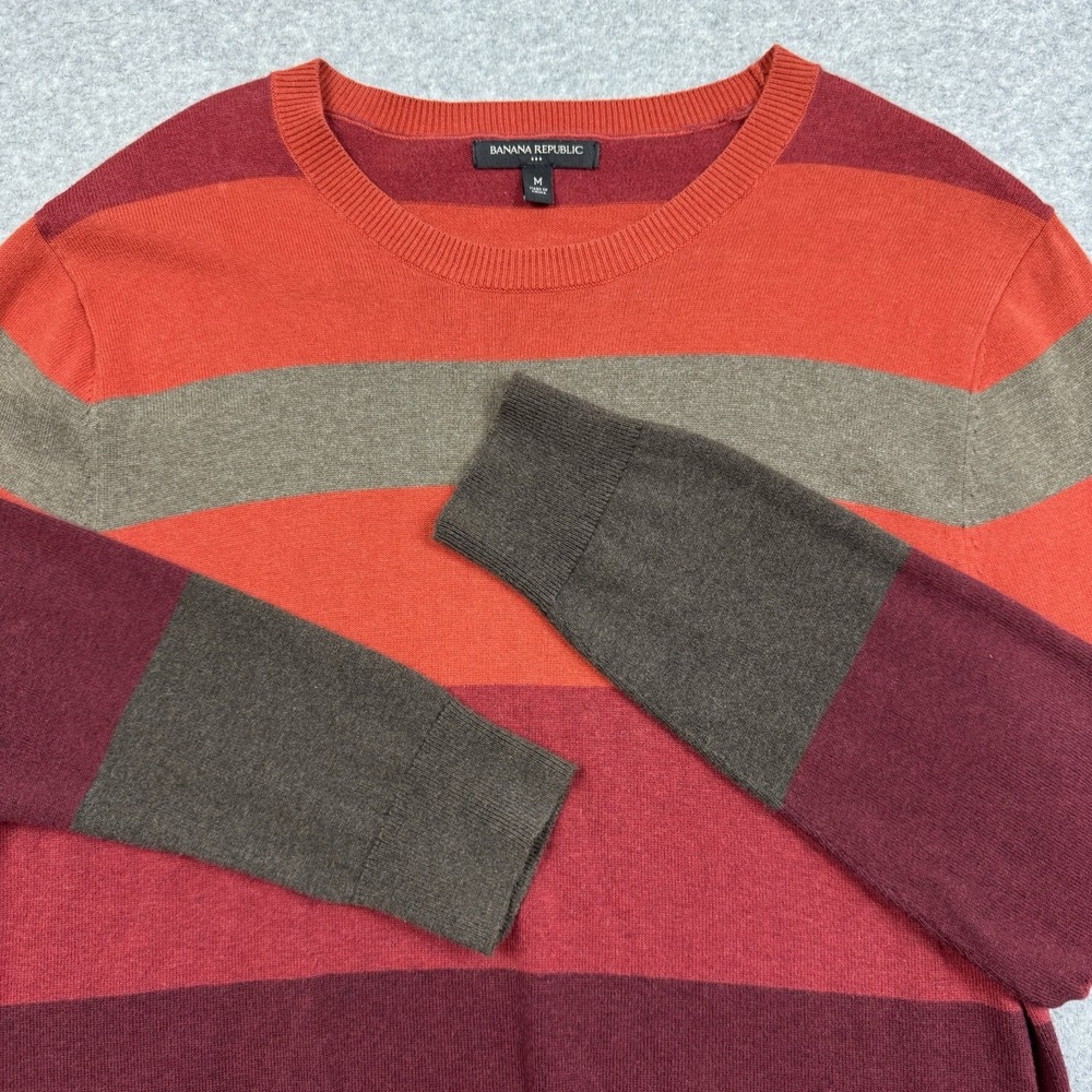 Banana Republic Wide Multicolor Stripe Sweater Adult Medium Cotton Casual Comfy‎